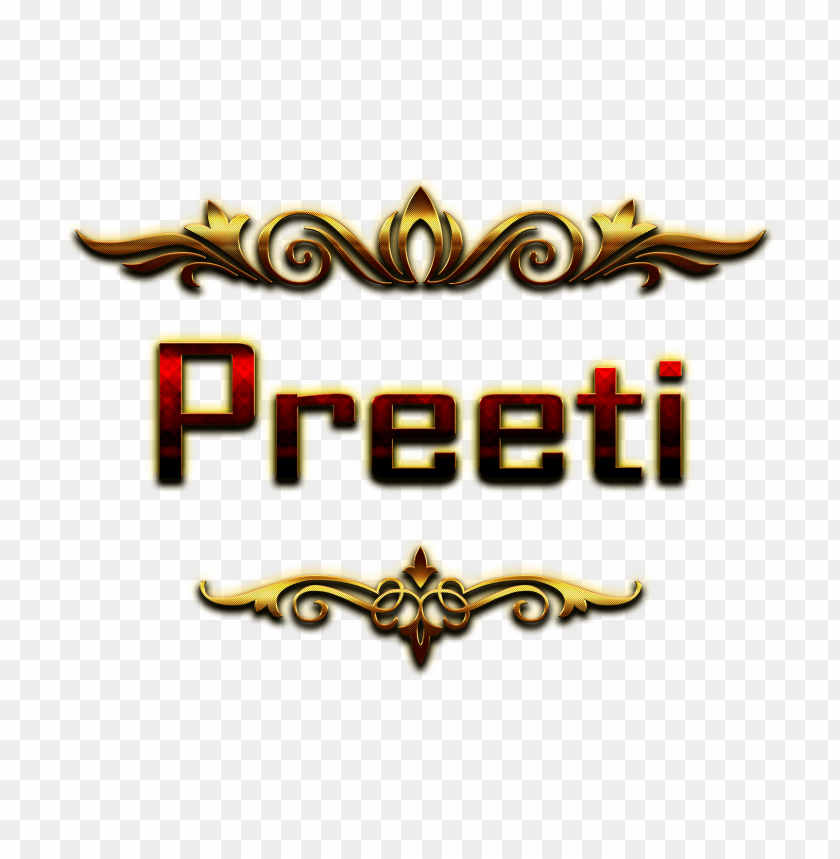 preeti decorative name png